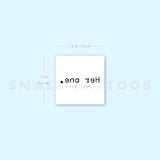 Her One. Temporary Tattoo (Set of 3)