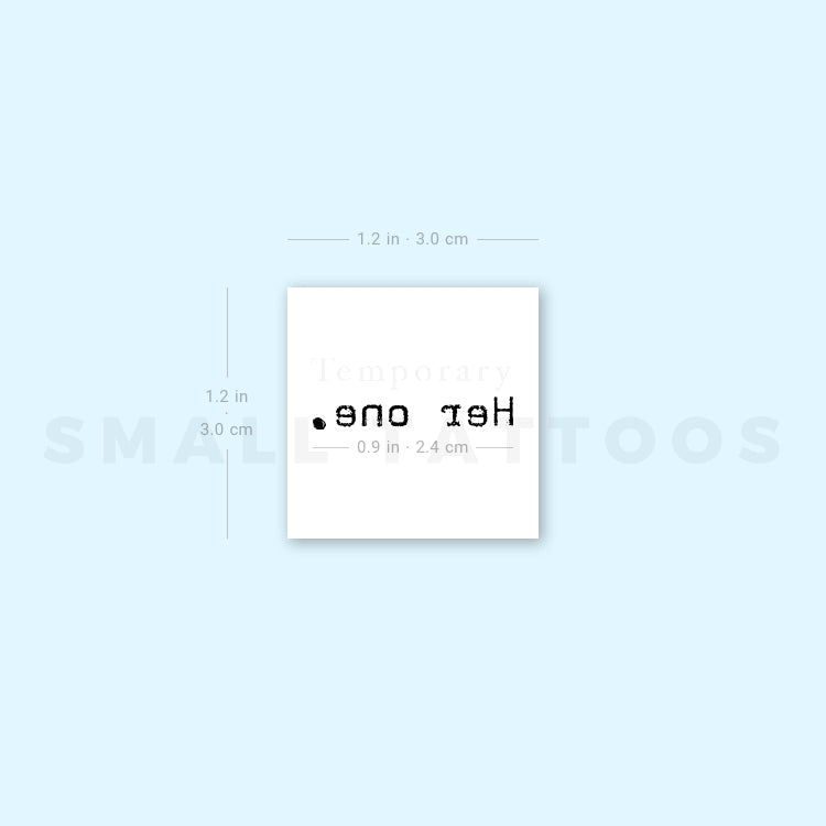 Her One. Temporary Tattoo (Set of 3)