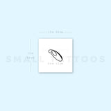 Letter O Script Temporary Tattoo (Set of 3)