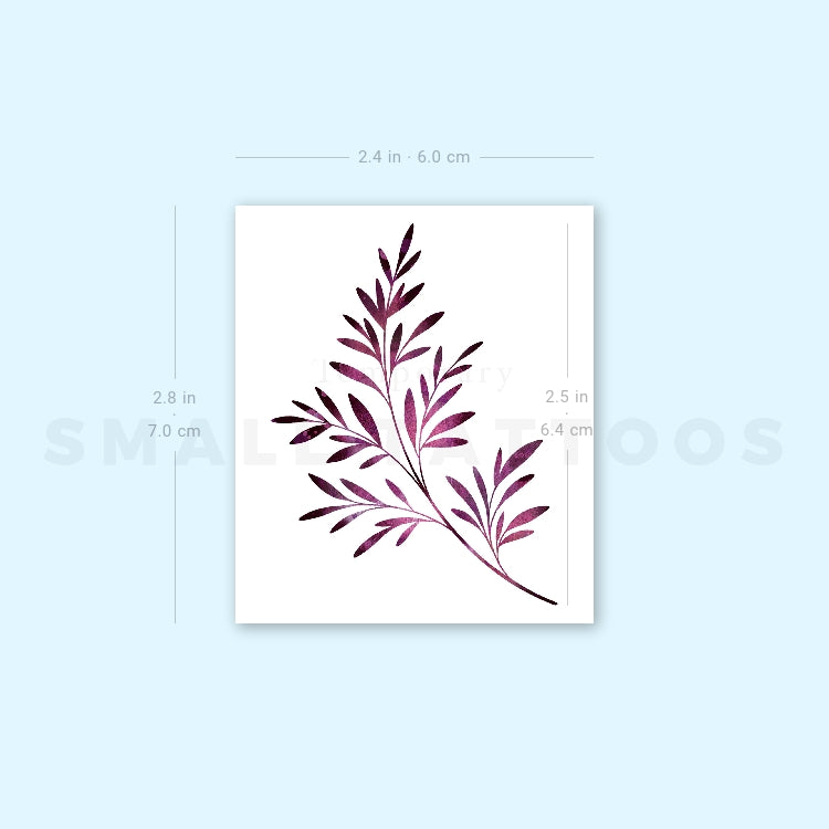 Garnet Leaves By Ann Lilya Temporary Tattoo (Set of 3)