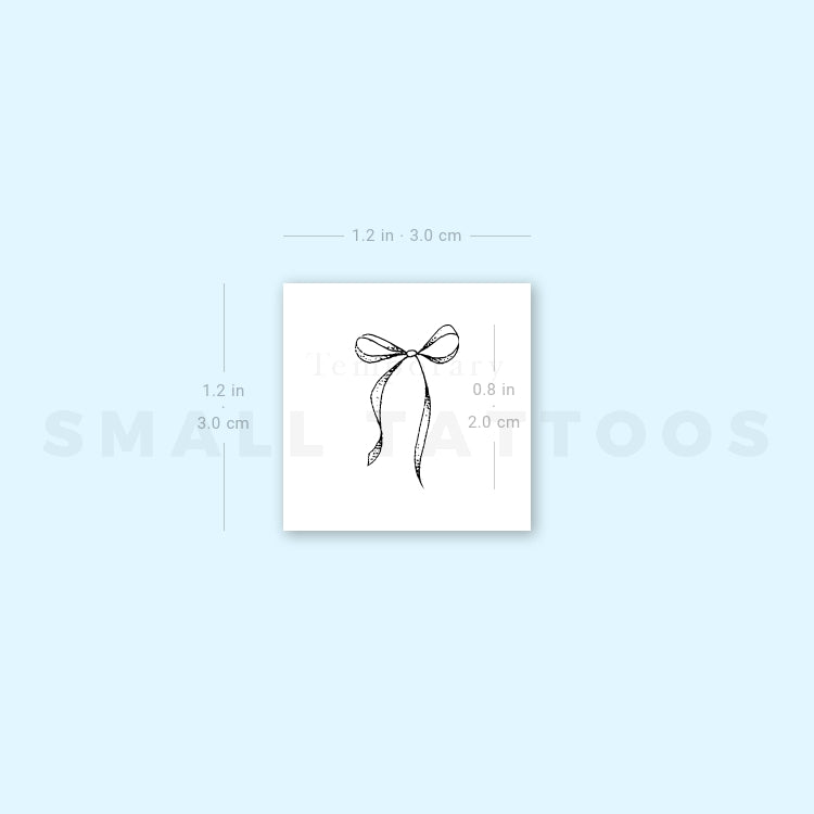 Little Ribbon Bow Temporary Tattoo (Set of 3)