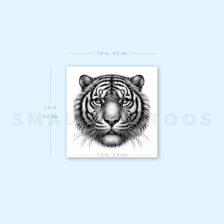 Tiger Head Temporary Tattoo (Set of 3)