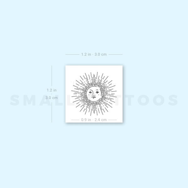 Happy Sun Temporary Tattoo (Set of 3)