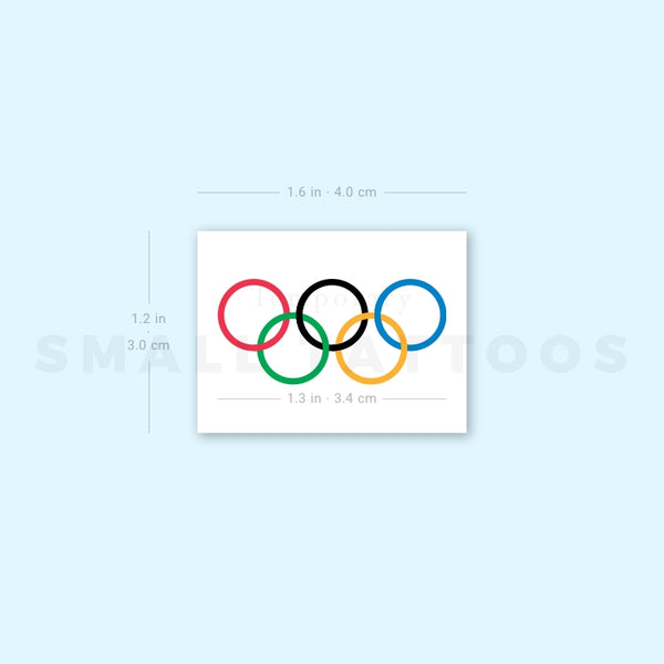 Olympic Rings Temporary Tattoo (Set of 3)