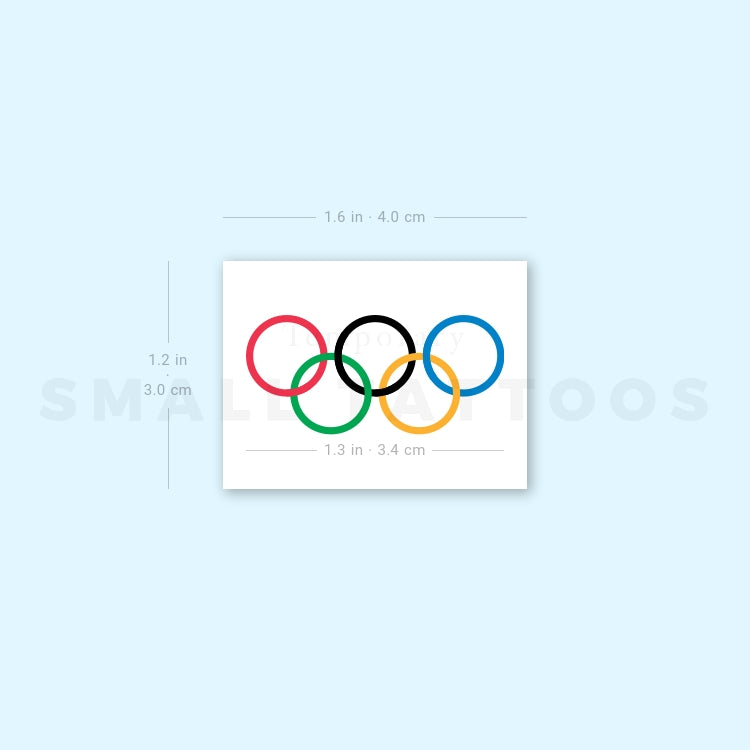 Olympic Rings Temporary Tattoo (Set of 3)