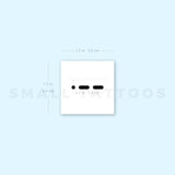 Morse Code G Temporary Tattoo (Set of 3)