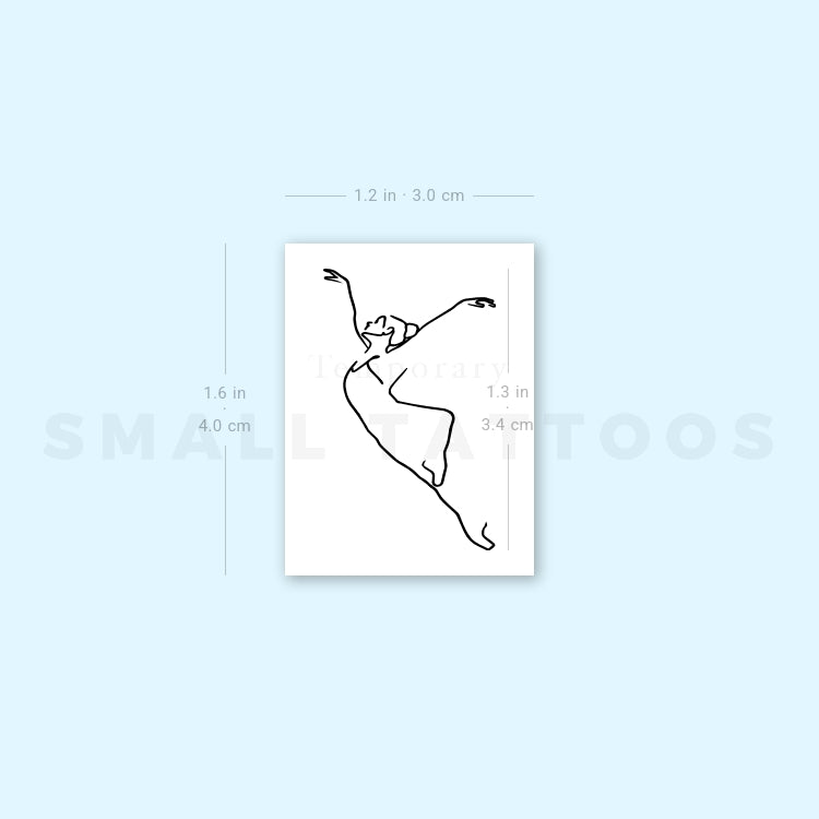 Golden Ballerina Temporary Tattoo (Set of 3)