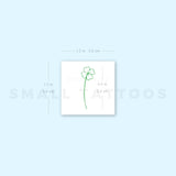 Green Four-Leaf Clover Temporary Tattoo (Set of 3)