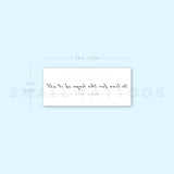 To Live For The Hope Of It All Temporary Tattoo (Set of 3)