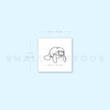 Small Manatee Temporary Tattoo (Set of 3)