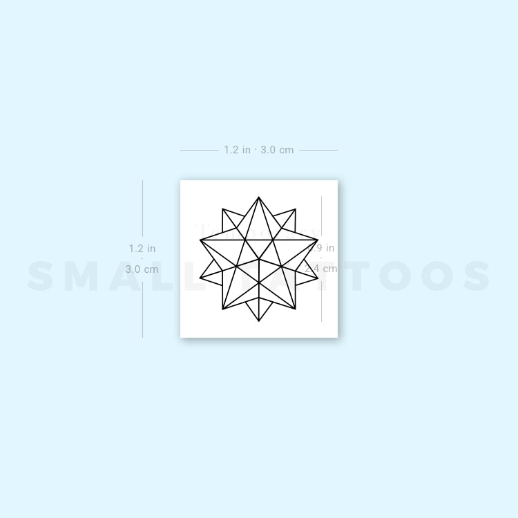 Kepler-Poinsot Polyhedron Temporary Tattoo (Set of 3)