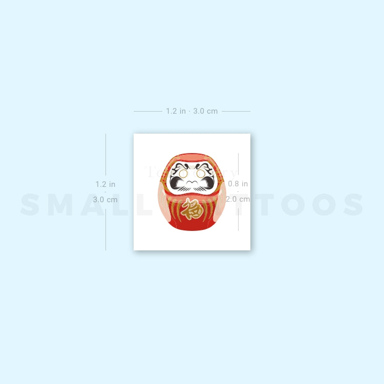 Daruma Doll Temporary Tattoo (Set of 3)