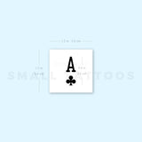 Ace Of Clubs Temporary Tattoo (Set of 3)