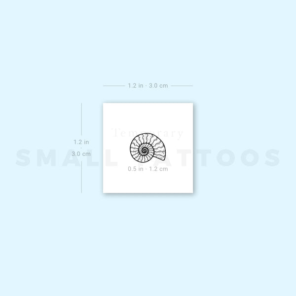 Ammonite Temporary Tattoo (Set of 3)