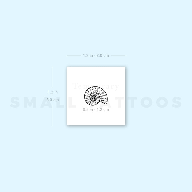 Ammonite Temporary Tattoo (Set of 3)