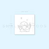 Cherub Face By Stefano Mazza Temporary Tattoo (Set of 3)