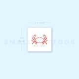 Red Crab Temporary Tattoo (Set of 3)