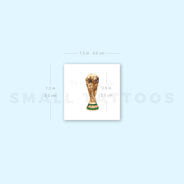 World Cup Trophy Temporary Tattoo (Set of 3)