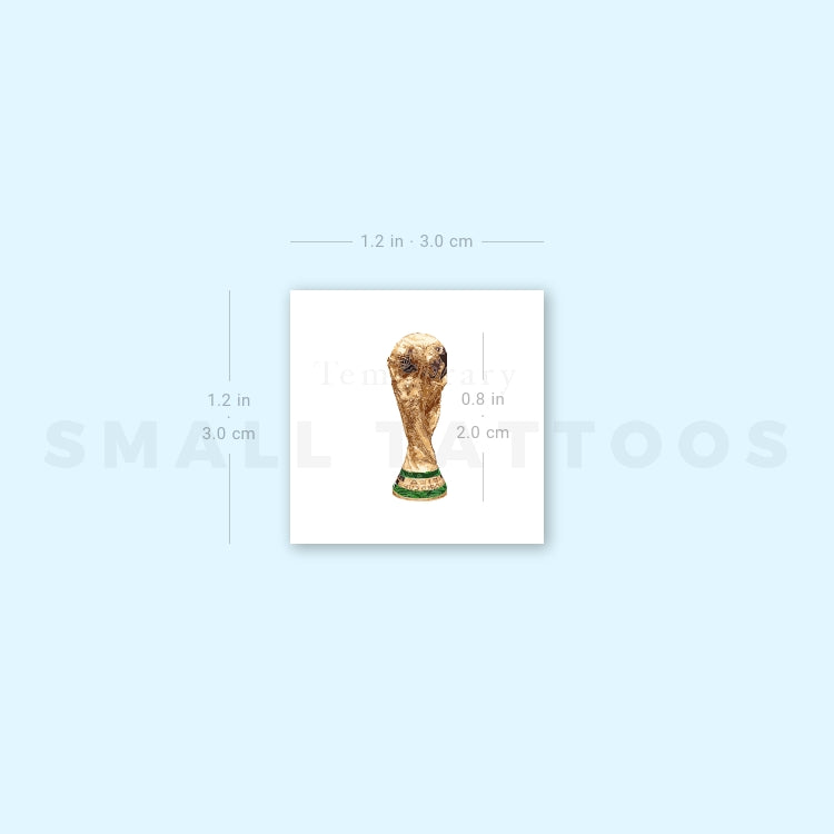 World Cup Trophy Temporary Tattoo (Set of 3)