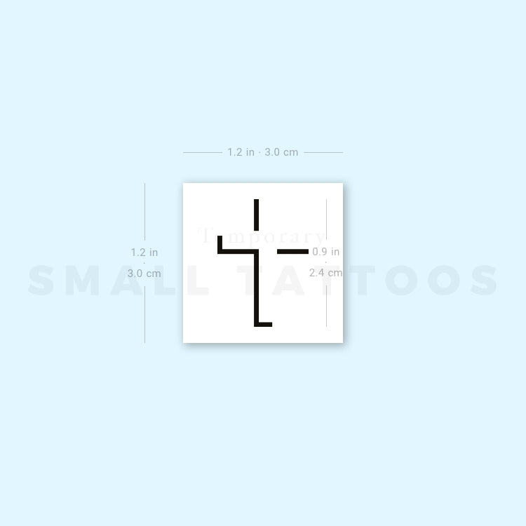Tatuaje temporal minimalista de sombra cruzada (juego de 3)