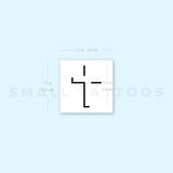 Minimalist Cross Shadow Temporary Tattoo (Set of 3)