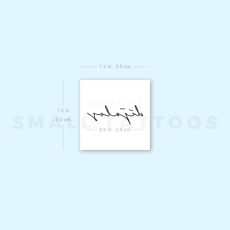 Handwritten Font Déjalos Temporary Tattoo (Set of 3)