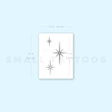 Three Shinning Sparkles Temporary Tattoo (Set of 3)