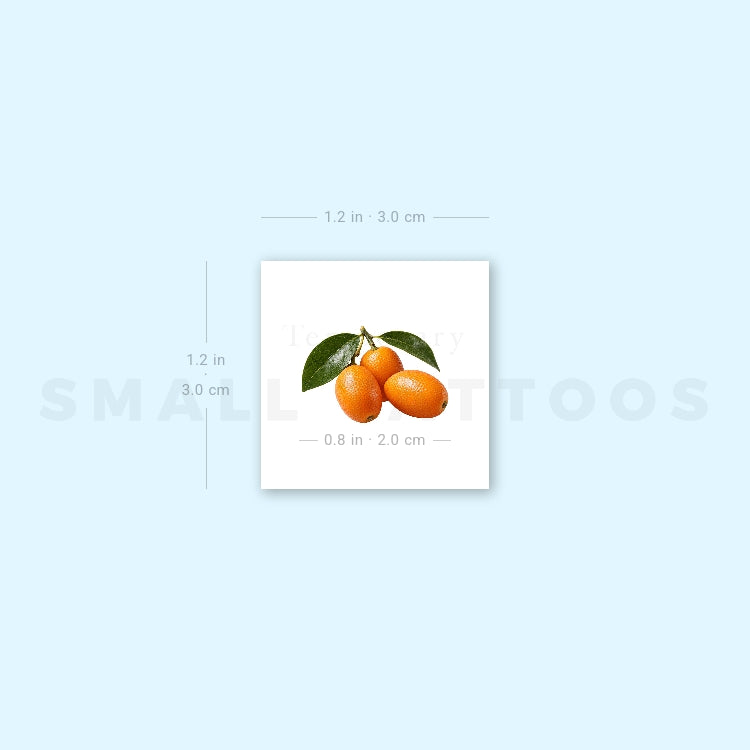 Kumquat Temporary Tattoo (Set of 3)