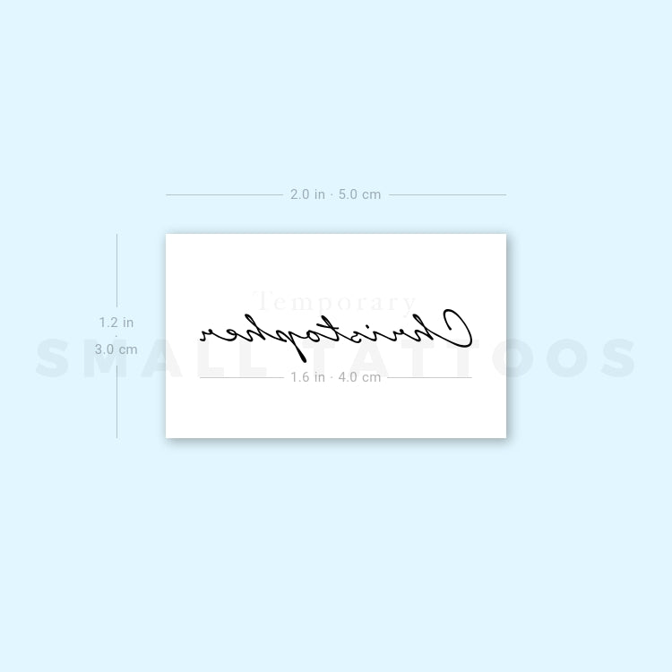Christopher Temporary Tattoo (Set of 3)