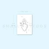 Sacred Heart And Flower By Stefano Mazza Temporary Tattoo (Set of 3)
