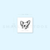 Chihuahua Portrait Temporary Tattoo (Set of 3)