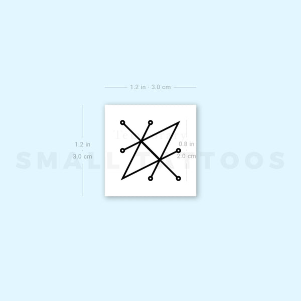 Sigil Of Saturn Temporary Tattoo (Set of 3)