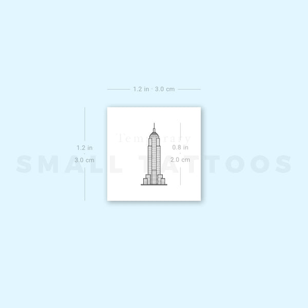 Empire State Building Temporary Tattoo (Set of 3)