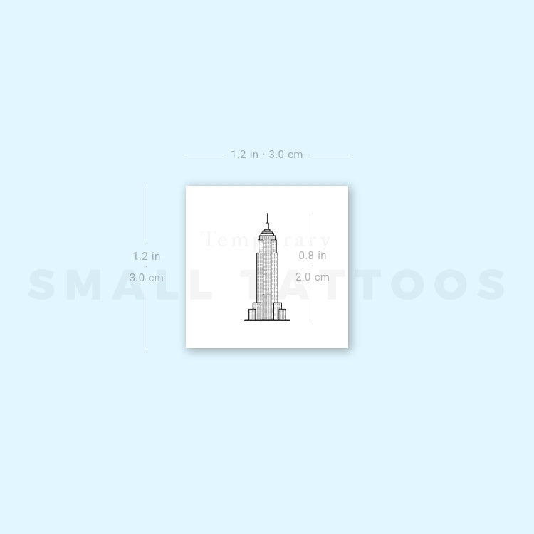 Empire State Building Temporary Tattoo (Set of 3)