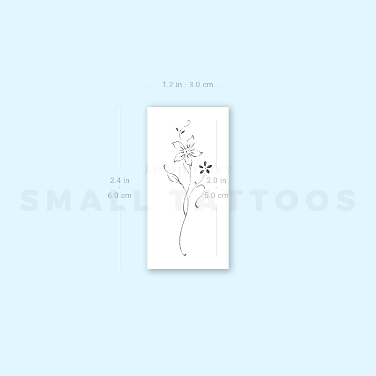 Lily By Stefano Mazza Temporary Tattoo (Set of 3)