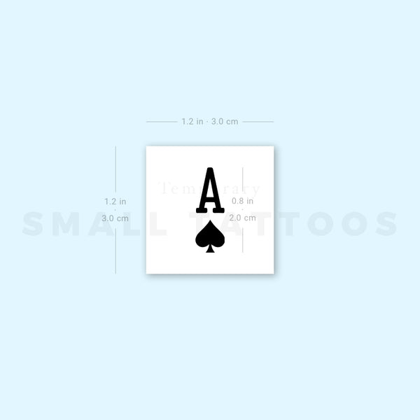 Ace Of Spades Temporary Tattoo (Set of 3)
