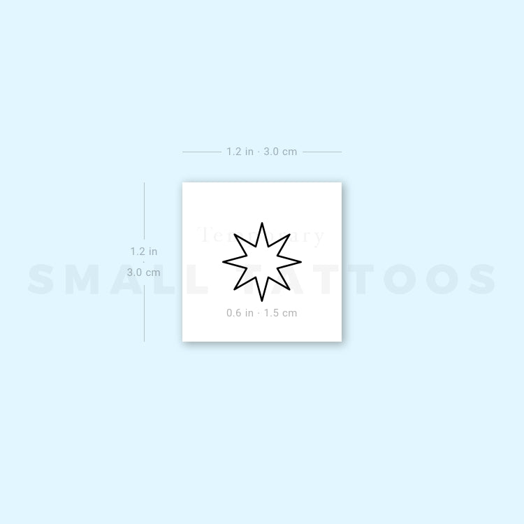 Tatuaje temporal de la estrella de Ishtar (juego de 3)