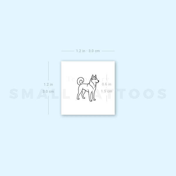 Siberian Husky Temporary Tattoo (Set of 3)