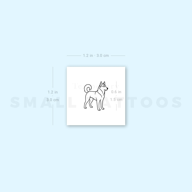 Siberian Husky Temporary Tattoo (Set of 3)