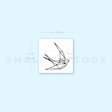 Low Poly Swallow Temporary Tattoo (Set of 3)