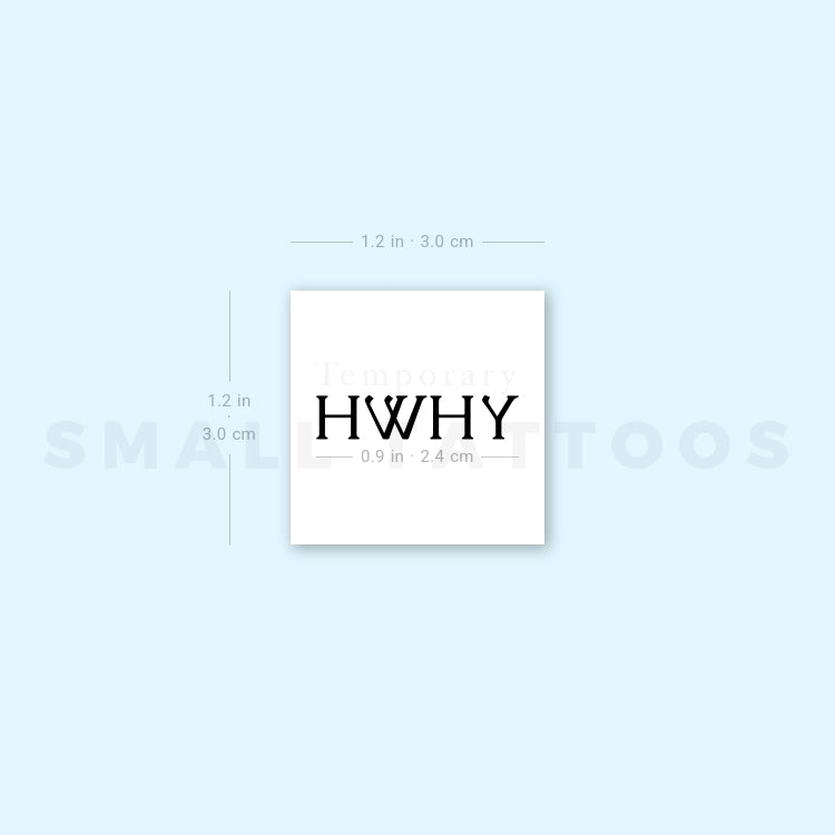 Tatuaje temporal de YHWH (juego de 3)