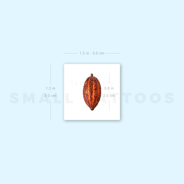 Cocoa Pod Temporary Tattoo (Set of 3)