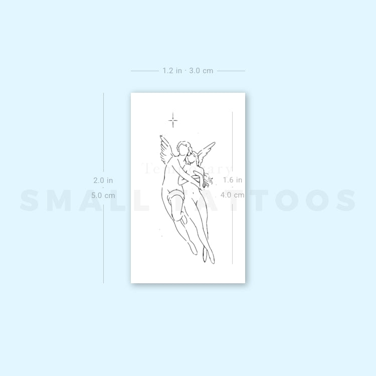 The Abduction Of Psyche By Stefano Mazza Temporary Tattoo (Set of 3)