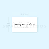 Handwritten So Far, So Good Temporary Tattoo (Set of 3)