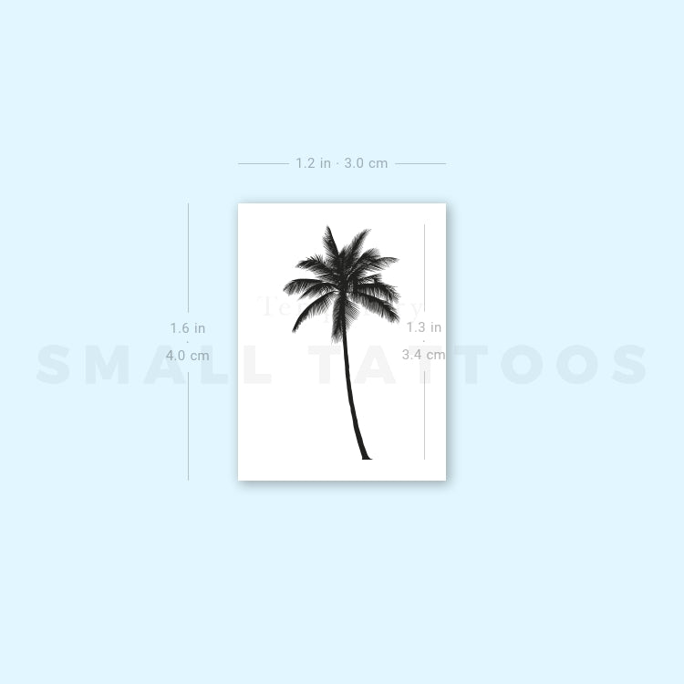 Tatuaje temporal de palmera (juego de 3)