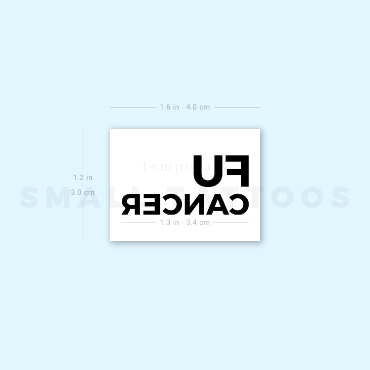 Fuck Bone Cancer Temporary Tattoo (Set of 3)