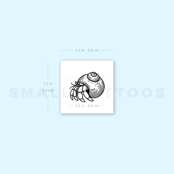 Hermit Crab Temporary Tattoo (Set of 3)