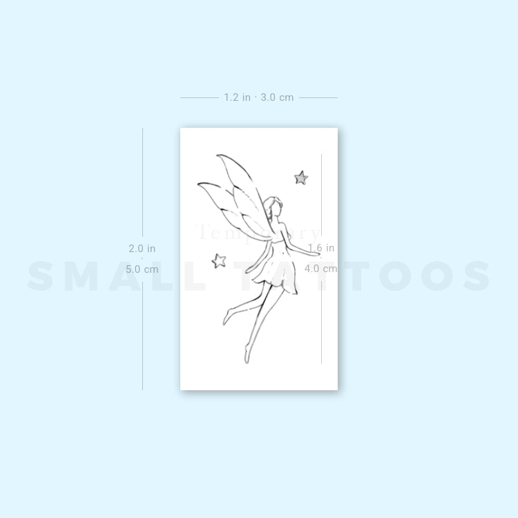 Flying Fairy By Stefano Mazza Temporary Tattoo (Set of 3)
