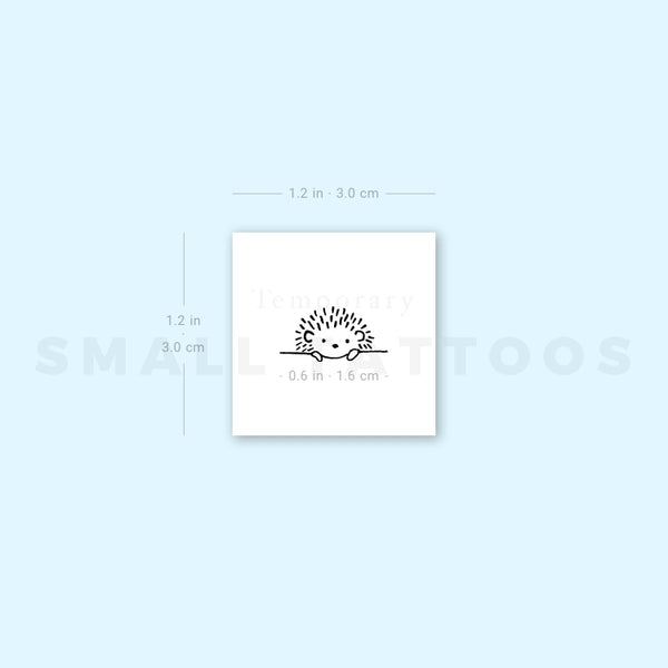 Curious Hedgehog Temporary Tattoo (Set of 3)