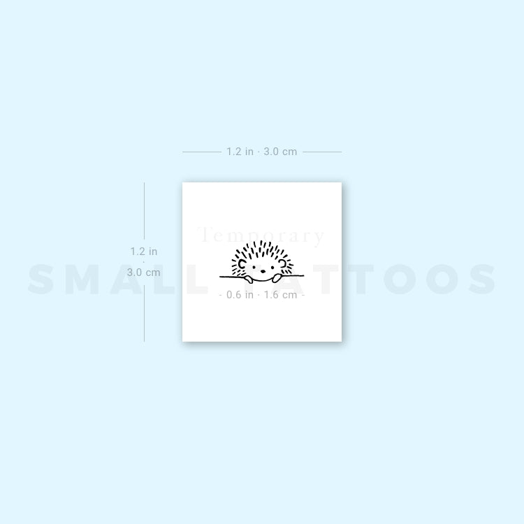 Curious Hedgehog Temporary Tattoo (Set of 3)